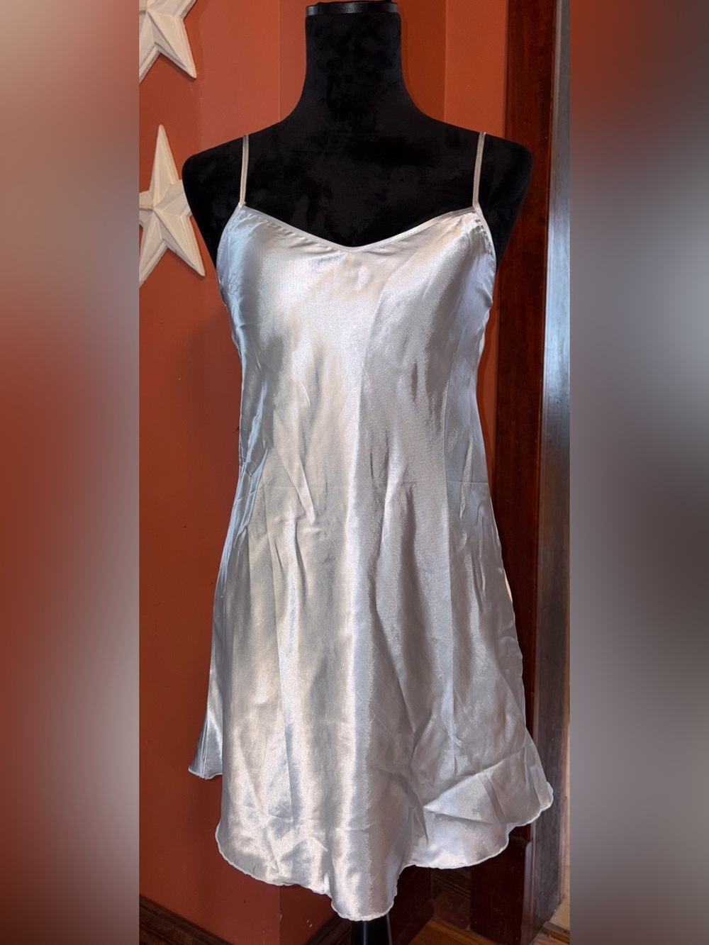 5/$25‼️Satin-like Slip Dress Silver